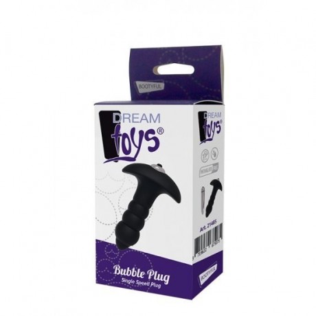 PLUG ANAL C/ VIBRAÇÃO BUBBLE DREAM TOYS PRETO