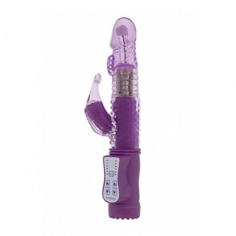 Vibrador com Estimulador clitóris 22 cm roxo