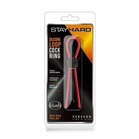 ANEL PÉNIS LOOP REGULÁVEL STAY HARD VERMELHO